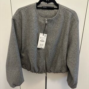Zara Bubble Bomber Style Jacket
